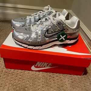 Nike P-6000 in Metallic Silver - NWT